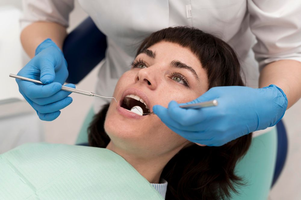 patient getting root canal treatment